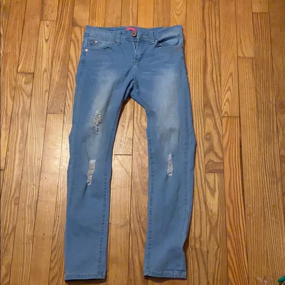 light blue jeans
